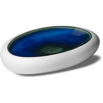 Le Coq Porcelaine Plateau Ovale Gourmet Abyssos Blanc Bleu 31,5x21 Cm Porcelaine - Le Coq - Publicité Le Coq Porcelaine Plateau Ovale Gourmet Abyssos Blanc Bleu 31,5x21 Cm Porcelaine - Le Coq - Publicité