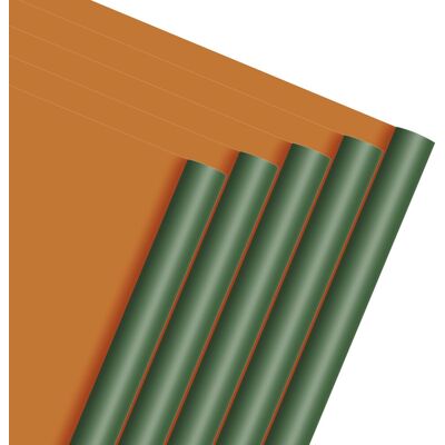 Uxcell 40 Feuilles Papier Cadeau Fleuri 21,5\"X21,5\" Vert/orange Pour Marque - Publicité Uxcell 40 Feuilles Papier Cadeau Fleuri 21,5\"X21,5\" Vert/orange Pour Marque - Publicité