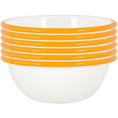 Argon Tableware - 16cm Email blanc bols - Jaune - Bowls - Publicité Argon Tableware - 16cm Email blanc bols - Jaune - Bowls - Publicité