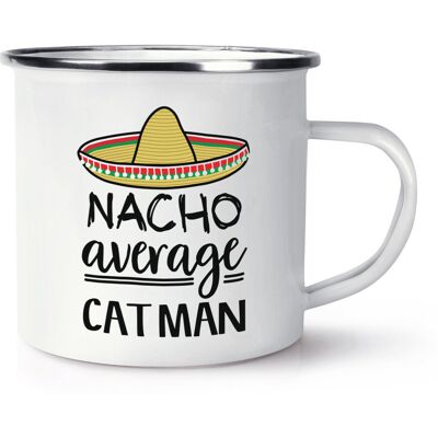 Gift Base Mug En Émail Nacho Average Cat Man Le Meilleur Du Monde Préféré Fou Drôle Génial - Publicité Gift Base Mug En Émail Nacho Average Cat Man Le Meilleur Du Monde Préféré Fou Drôle Génial - Publicité