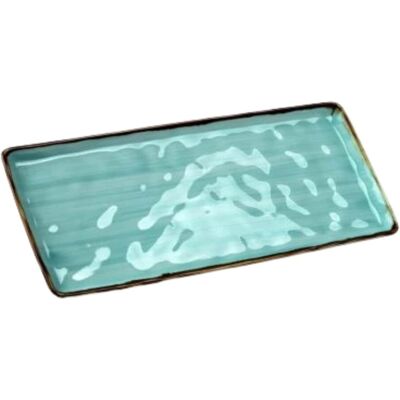 Plateau Émotions Bleu Rectangulaire En Porcelaine 35,5x15 Cm Le Nouveau Coq - Publicité Plateau Émotions Bleu Rectangulaire En Porcelaine 35,5x15 Cm Le Nouveau Coq - Publicité
