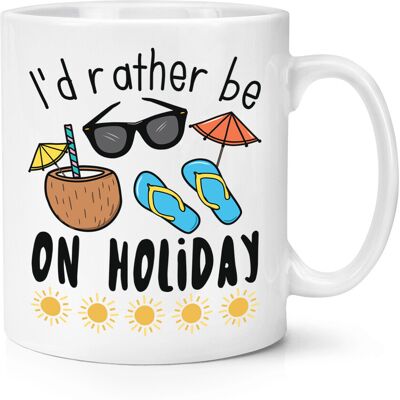 Gift Base I'D Rather Être Sur Vacances 284ml Tasse Soleil Tropical Île Plage Blague Drôle - Publicité Gift Base I'D Rather Être Sur Vacances 284ml Tasse Soleil Tropical Île Plage Blague Drôle - Publicité