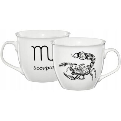 Sans Marque Mug Signe Du Zodiaque Scorpion, Porcelaine, Blanc, 550 Ml - Publicité Sans Marque Mug Signe Du Zodiaque Scorpion, Porcelaine, Blanc, 550 Ml - Publicité