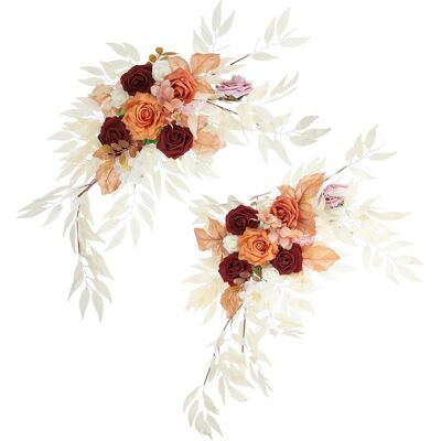 Uxcell 2 Pièces De Mariage 26\\\" Fleurs Artificielles En Soie Pour Tawny/brown - Publicité Uxcell 2 Pièces De Mariage 26\\\" Fleurs Artificielles En Soie Pour Tawny/brown - Publicité