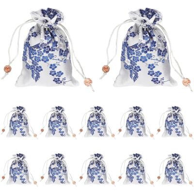Uxcell Pour 12pcs Sacs En Soie À Cordon 4 X 5.5 Pouce Brodés Satin Cadeau Blanc - Publicité Uxcell Pour 12pcs Sacs En Soie À Cordon 4 X 5.5 Pouce Brodés Satin Cadeau Blanc - Publicité