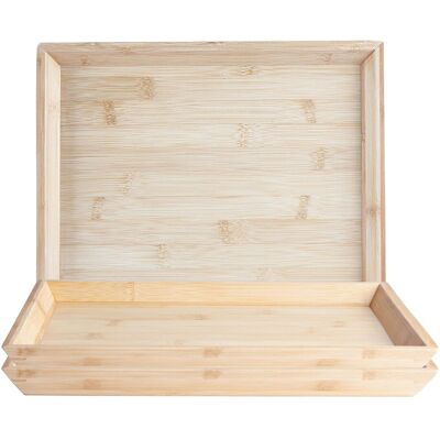 Argon Tableware 3x Service Bambou Plateau Texturé Service Caoutchouc Boissons 33 X 25 Cm Naturel - Publicité Argon Tableware 3x Service Bambou Plateau Texturé Service Caoutchouc Boissons 33 X 25 Cm Naturel - Publicité