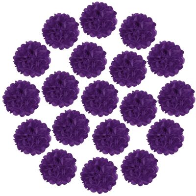 Uxcell 20 Pompons Papier Anniversaire, Fleurs Soie Violet 10\ - Publicité Uxcell 20 Pompons Papier Anniversaire, Fleurs Soie Violet 10\ - Publicité