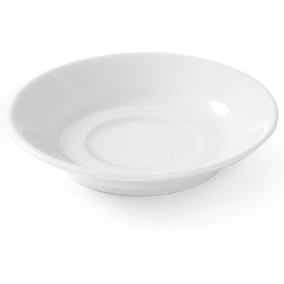 Hendi Soucoupe À Café Et Thé Optima, Porcelaine Blanche, Diamètre 115 Mm, Lot De 12 - - Publicité Hendi Soucoupe À Café Et Thé Optima, Porcelaine Blanche, Diamètre 115 Mm, Lot De 12 - - Publicité
