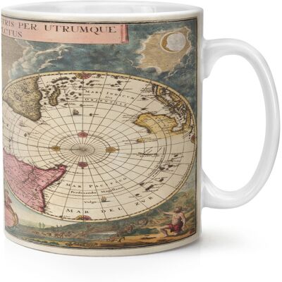 Gift Base Tasse Mug Vintage Carte Du Monde 4 10oz - Publicité Gift Base Tasse Mug Vintage Carte Du Monde 4 10oz - Publicité