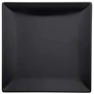Morini Set 6 Vaisselle Étages Boston Noirs Porcelaine 24x24 Cm Service Restaurant - Publicité Morini Set 6 Vaisselle Étages Boston Noirs Porcelaine 24x24 Cm Service Restaurant - Publicité