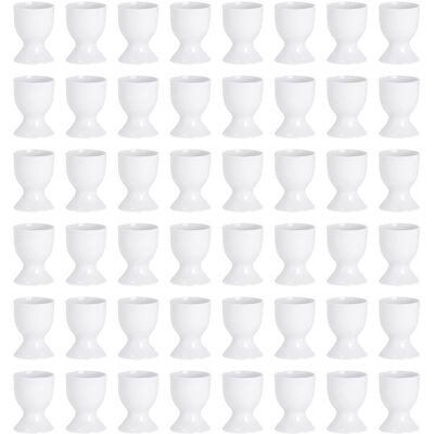 Argon Tableware 48x Blanc Classique Coquetiers Porcelaine Petit-Déjeuner Cuit Dur À La Coque - Publicité Argon Tableware 48x Blanc Classique Coquetiers Porcelaine Petit-Déjeuner Cuit Dur À La Coque - Publicité