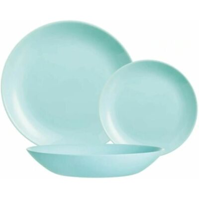 Service De Table Luminarc Diwali Turquoise Clair 18 Pcs Pour 6 Personnes - Publicité Service De Table Luminarc Diwali Turquoise Clair 18 Pcs Pour 6 Personnes - Publicité