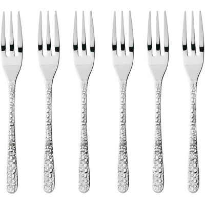 Sambonet Venise Fourchettes Douceur Dessert Set 6 Pièces Acier Inoxydable - Publicité Sambonet Venise Fourchettes Douceur Dessert Set 6 Pièces Acier Inoxydable - Publicité