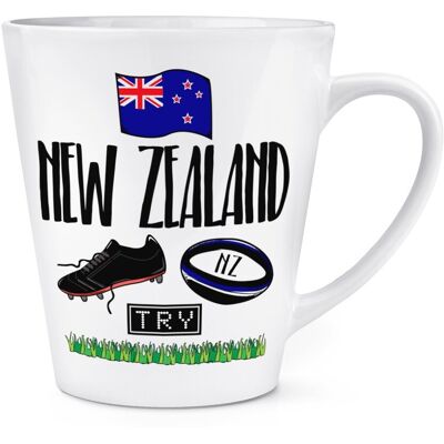 Gift Base Mug À Latte New Zealand 12oz - Tasse Drôle De Sport De Ligue Union Drapeau - Publicité Gift Base Mug À Latte New Zealand 12oz - Tasse Drôle De Sport De Ligue Union Drapeau - Publicité