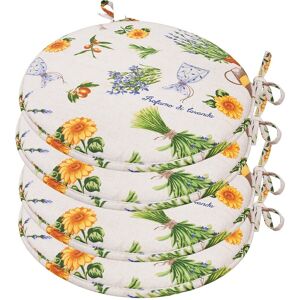 Arrediamo Insieme S.R.L. Set 4 Oreillers Chaise Provence Rond Coton Lavable Housse Style Provençal - Publicité Arrediamo Insieme S.R.L. Set 4 Oreillers Chaise Provence Rond Coton Lavable Housse Style Provençal - Publicité