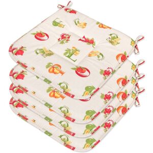 Arrediamo Insieme S.R.L. Set 4 Oreillers Chaise Coton Lettres & Fruit Lavable Housse Universel - Publicité Arrediamo Insieme S.R.L. Set 4 Oreillers Chaise Coton Lettres & Fruit Lavable Housse Universel - Publicité