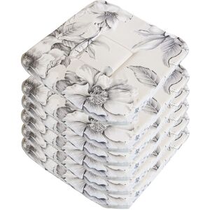 Arrediamo Insieme S.R.L. Set 6 Coussin Chaise Carré 37x37 Cm Coton Shabby Chic Floral Noir Blanc Lavable - Publicité Arrediamo Insieme S.R.L. Set 6 Coussin Chaise Carré 37x37 Cm Coton Shabby Chic Floral Noir Blanc Lavable - Publicité