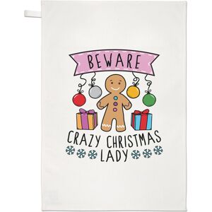 Gift Base Attention Folle Dame De Noël Serviette De Thé - Blague Amusante Secret Santa - Publicité Gift Base Attention Folle Dame De Noël Serviette De Thé - Blague Amusante Secret Santa - Publicité