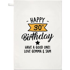 Gift Base Personnalisé Joyeux 30th Anniversaire Jaune Bannière Torchon Fils Fille Ami - Publicité Gift Base Personnalisé Joyeux 30th Anniversaire Jaune Bannière Torchon Fils Fille Ami - Publicité