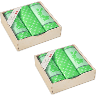 Zwoltex Szarak Torchon De Cuisine Vert 2 Boîtes En Bois 50x70 - Publicité Zwoltex Szarak Torchon De Cuisine Vert 2 Boîtes En Bois 50x70 - Publicité