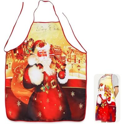 Sans Marque Tablier De Cuisine De Noël Père Noël En Cadeau - Publicité Sans Marque Tablier De Cuisine De Noël Père Noël En Cadeau - Publicité