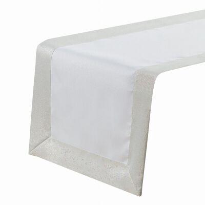 Sans Marque Nappe Argentée 50x100 Avec Bordure Argentée Brillante - Publicité Sans Marque Nappe Argentée 50x100 Avec Bordure Argentée Brillante - Publicité