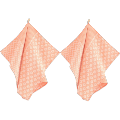 Lot De 2 Torchons De Cuisine En Coton Zwoltex Prymula, Couleur Saumon, 50 X 70 C - Publicité Lot De 2 Torchons De Cuisine En Coton Zwoltex Prymula, Couleur Saumon, 50 X 70 C - Publicité