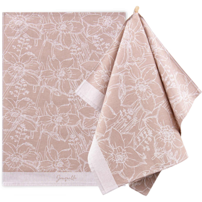 Torchon De Cuisine Zwoltex Daffold Printemps En Coton, Marron Clair, 200 G, 50 X - Publicité Torchon De Cuisine Zwoltex Daffold Printemps En Coton, Marron Clair, 200 G, 50 X - Publicité