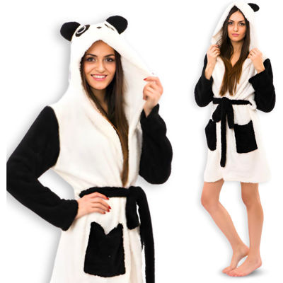 Sans Marque Peignoir Panda En Microfibre Douce Taille M - Publicité Sans Marque Peignoir Panda En Microfibre Douce Taille M - Publicité