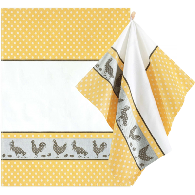Zwoltex Folk Essuie-Tout En Coton Égyptien Jaune 200 G 50 X 70 Cm - Publicité Zwoltex Folk Essuie-Tout En Coton Égyptien Jaune 200 G 50 X 70 Cm - Publicité