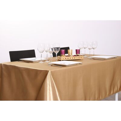 Atmosphera Nappe Rectangulaire 140 X 360 Cm Dorée / Or Décoration De Table Fêtes Noel - Publicité Atmosphera Nappe Rectangulaire 140 X 360 Cm Dorée / Or Décoration De Table Fêtes Noel - Publicité