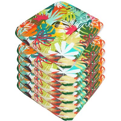 Arrediamo Insieme S.R.L. Set 6 Oreillers Chaise Palme Coloré Lacets Universel Coton Housse Lavable - Publicité Arrediamo Insieme S.R.L. Set 6 Oreillers Chaise Palme Coloré Lacets Universel Coton Housse Lavable - Publicité