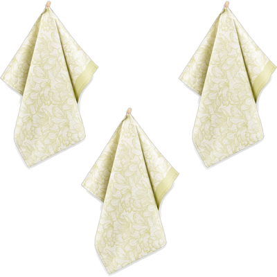 Ensemble De 3 Torchons De Cuisine En Coton Zwoltex Crocus, Vert, 50 X 70 Cm - Publicité Ensemble De 3 Torchons De Cuisine En Coton Zwoltex Crocus, Vert, 50 X 70 Cm - Publicité