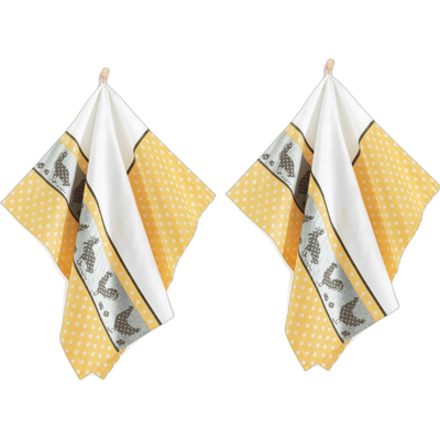 Zwoltex Folk Ensemble De Cuisine En Coton, 2 Pièces, Jaune, 50 X 70 Cm - Publicité Zwoltex Folk Ensemble De Cuisine En Coton, 2 Pièces, Jaune, 50 X 70 Cm - Publicité