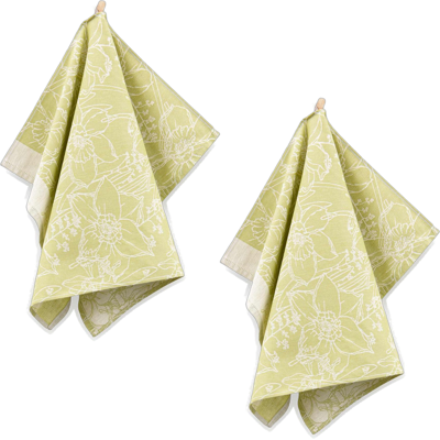 Lot De 2 Torchons De Cuisine En Coton Zwoltex Dawn, Vert, 50 X 70 Cm - Publicité Lot De 2 Torchons De Cuisine En Coton Zwoltex Dawn, Vert, 50 X 70 Cm - Publicité