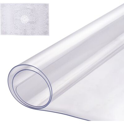 Vevor Nappe Rectangle Transparente En Pvc 356x610x1,5 Mm Protection De Table - Publicité Vevor Nappe Rectangle Transparente En Pvc 356x610x1,5 Mm Protection De Table - Publicité