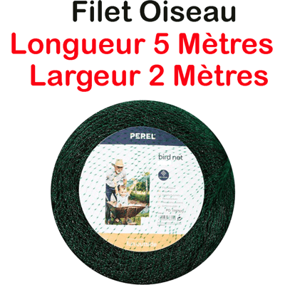 Filet De Protection Oiseaux Longueur 5 Mètres X Largeur 2 Mètres Maille 22 Mm - Publicité Filet De Protection Oiseaux Longueur 5 Mètres X Largeur 2 Mètres Maille 22 Mm - Publicité