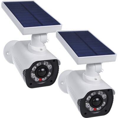 Maclean 2xfausse Caméra Solaire Led Clignotante Détecteur De Mouvement Éclairage Led - Publicité Maclean 2xfausse Caméra Solaire Led Clignotante Détecteur De Mouvement Éclairage Led - Publicité