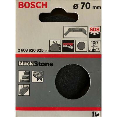 Bosch - 2608620625 - Grain 100 - 72 mm - Papier abrasif - Publicité Bosch - 2608620625 - Grain 100 - 72 mm - Papier abrasif - Publicité