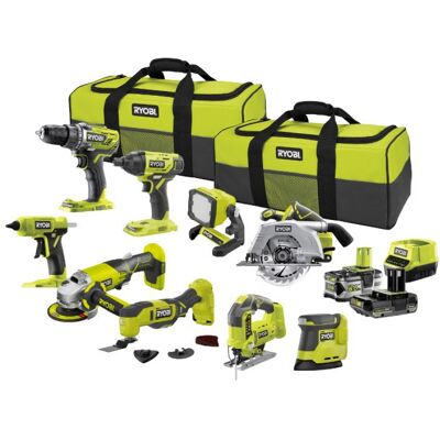 Ryobi - R18CK9-252SL - 5.0Ah - 2.0Ah - Coffret d'outils électriques - Publicité Ryobi - R18CK9-252SL - 5.0Ah - 2.0Ah - Coffret d'outils électriques - Publicité