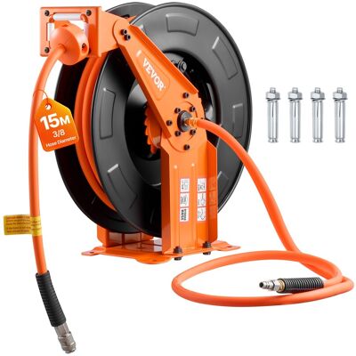 Vevor Enrouleur Tuyau Air Comprimé Dévidoir Tuyau Auto 15 M X 9,5 Mm Bras Double - Publicité Vevor Enrouleur Tuyau Air Comprimé Dévidoir Tuyau Auto 15 M X 9,5 Mm Bras Double - Publicité