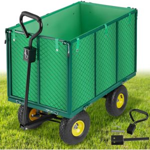 Tectake Brouette Chariot Jardin Bâche 544 Kg Vert Remorque Main Xxl - Publicité Tectake Brouette Chariot Jardin Bâche 544 Kg Vert Remorque Main Xxl - Publicité