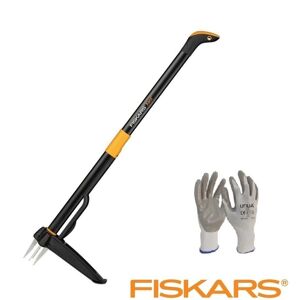 Fiskars Xact Désherbeur Pour Herbes Et Mauvaises Herbes De Jardin, Gants Offerts - Publicité Fiskars Xact Désherbeur Pour Herbes Et Mauvaises Herbes De Jardin, Gants Offerts - Publicité