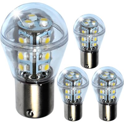 4 Ampoules Led De Phare Hqrp Ba15s Pour John Deere Série 355-5500 - Publicité 4 Ampoules Led De Phare Hqrp Ba15s Pour John Deere Série 355-5500 - Publicité