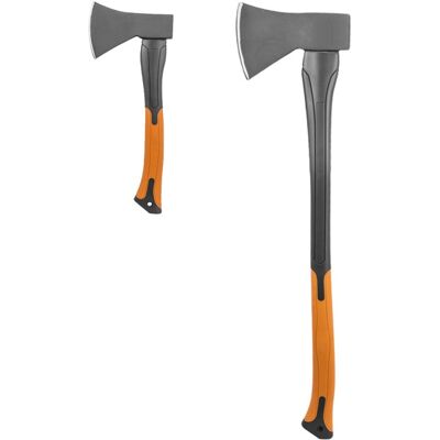 Gt Garden Lot De 2 Haches Avec Manche En Fibre De Verre : Hache + Hachette - Publicité Gt Garden Lot De 2 Haches Avec Manche En Fibre De Verre : Hache + Hachette - Publicité