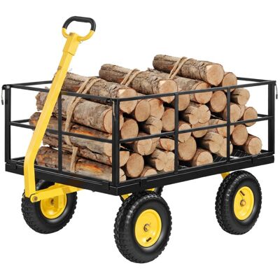 Vevor Chariot De Jardin Acier Chariot Transport Robuste Charge 635 Kg Pneu 33 Cm - Publicité Vevor Chariot De Jardin Acier Chariot Transport Robuste Charge 635 Kg Pneu 33 Cm - Publicité