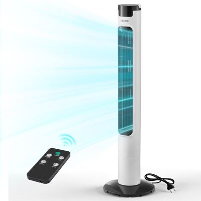 Vevor Ventilateur Colonne Tour Oscillant 50° Télécommande Minuterie 7,5 H Blanc - Publicité Vevor Ventilateur Colonne Tour Oscillant 50° Télécommande Minuterie 7,5 H Blanc - Publicité