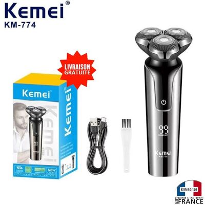 Surker Rasoir Électrique Homme Sans Fil 3 Têtes Flottante Rechargeable Pour Barbe Km774 - Publicité Surker Rasoir Électrique Homme Sans Fil 3 Têtes Flottante Rechargeable Pour Barbe Km774 - Publicité