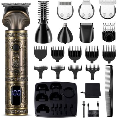 Surker Tondeuse À Barbe Hommes Tondeuse À Cheveux Détail De La Tondeuse 7en1 Or - Publicité Surker Tondeuse À Barbe Hommes Tondeuse À Cheveux Détail De La Tondeuse 7en1 Or - Publicité