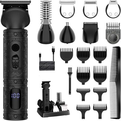 Surker Tondeuse À Barbe Hommes Tondeuse À Cheveux 7 En 1 Kit De Tondeuse Noir - Publicité Surker Tondeuse À Barbe Hommes Tondeuse À Cheveux 7 En 1 Kit De Tondeuse Noir - Publicité